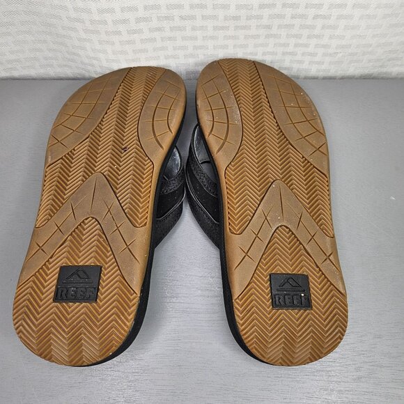 Reef Mens Black Synthetic Flip Flops Size 8/9 - Picture 7 of 7